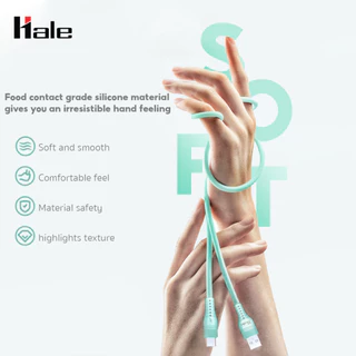 HALE 100W colorful สายชาร์จซิลิโคน Fast Charger Cable Huawei Oppo Vivo POCO charging cable silocone HC-21
