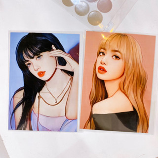 (SSS) Black Pink Lisa A6 Postcard