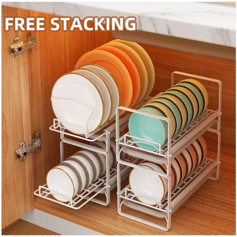 ชั้นวางถ้วยจานแบบลิ้นชักพร้อมถาดรอง Pull-out dishrack รูปที่ 2