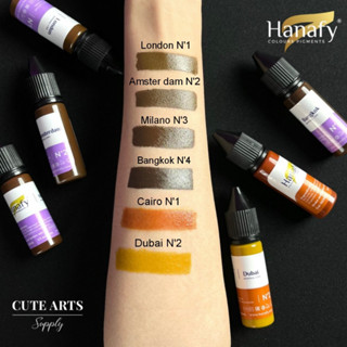 สีสักคิ้ว สีสักคิ้วลายเส้น 15ml. hanafy สีสักรัสเซีย สีติดหนาแน่น พร้อมส่ง แนะนำใช้คู่ Thinner บูสสีติดไว