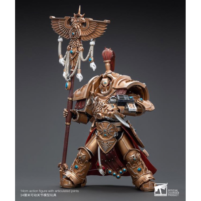 JoyToy Warhammer 40K Adeptus Custodes Vexilus Praetor in Allarus Terminator Armor Phelam Tolguror