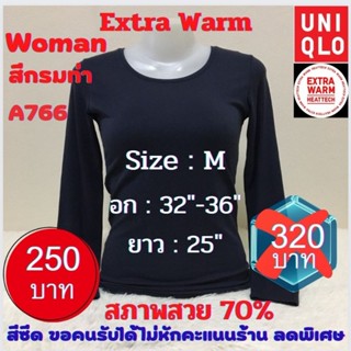 A766 เสื้อฮีทเทคเอ็กซ์ตร้าวอร์มหญิง heattech extra warm woman ยี่ห้อ uniqlo มือ2