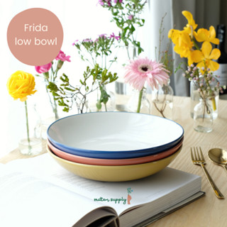 Frida low bowl เซรามิค ชาม ชามเตี้ย อาหาร ผลไม้ สลัด ยำ ราดหน้า เข้า ไมโครเวฟ เครื่องล้างจาน ได้