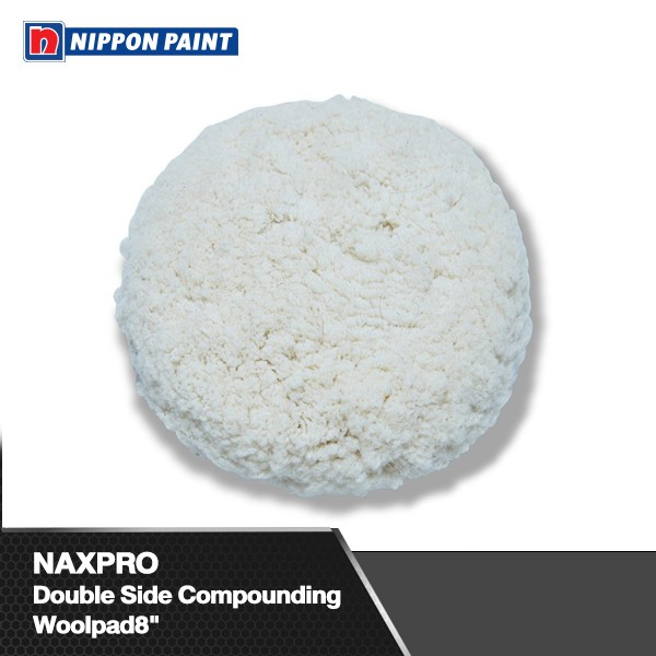 Naxpro Double Side Compounding Woolpad8 ขนแกะหยาบ สำหรับขัดรถยนต์ ฟรี Adapter