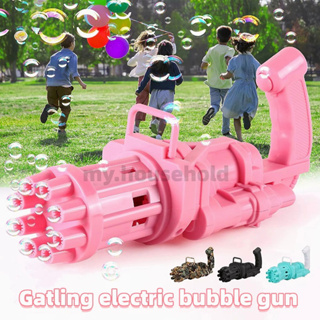 ✨พร้อมส่ง✨รองรับ COD ปืนฟองสบู่เด็ก ปืนฟองมือถืออัตโนมัติของเล่นไฟฟ้าGatling electric bubble gun