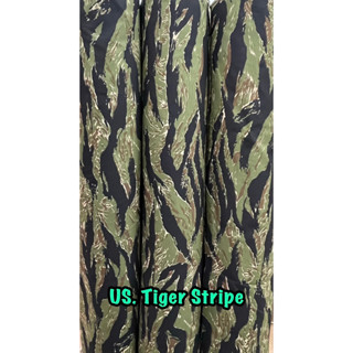 ผ้ากันลมU.S.TIGER STRIPEหน้า60นิ้ว ผ้าRIPSTOP ผ้าลายพรางทหาร