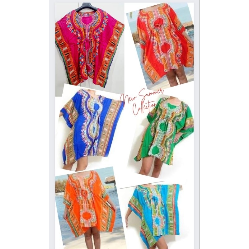 เสื้อจังโก้ สไตล์โบฮีเมียน สาวไซส์ใหญ่ oversize มินิเดรส ชุดเที่ยวทะเล ลายชนเผ่าใส่สบาย