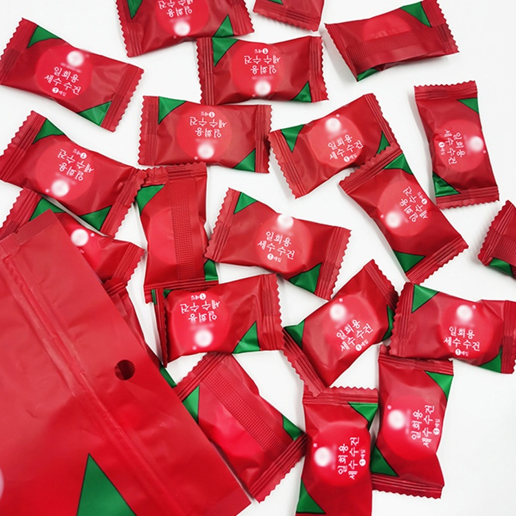 CMJ-01 ผ้าขนหนูอัดเม็ด Cotton ขนาดเล็ก อเนกประสงค์ แบบใช้แล้วทิ้ง คอตตอน ขนาด 18x20 ซม.