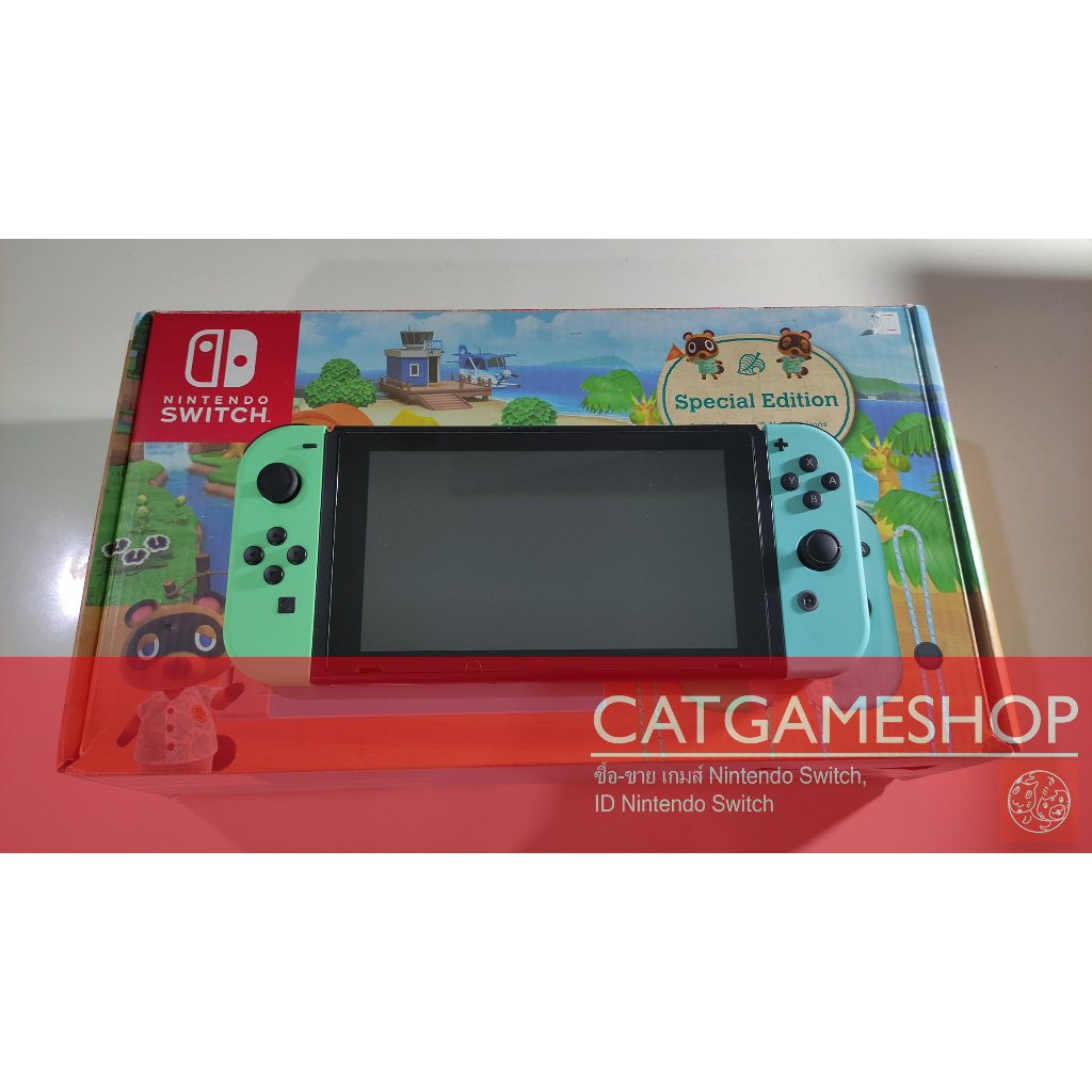 (ครบกล่อง) เครื่อง Nintendo Switch v.2 Limited Animal Crossing มือสอง สภาพ 90%