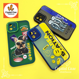 11 Samsung A12 A13 A23(5g) A73(5g) S23Uitra เคสขอบสีหลังขุ่นกันเลนส์กล้อง ขอบสีเลนส์เงา พิมพ์ลายเท่