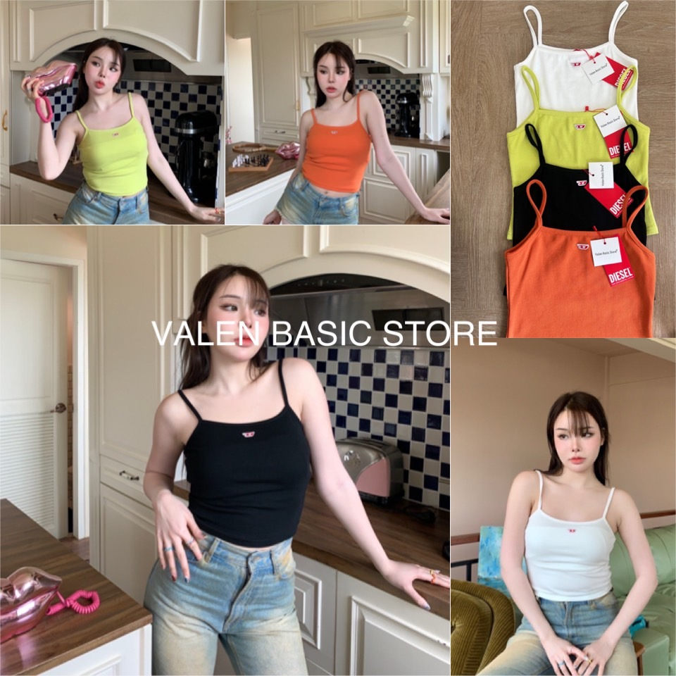 ส่งแมส🌞 Diesel Top เสื้อสายเดี่ยว ทรงครอป สำหรับซัมเมอร์