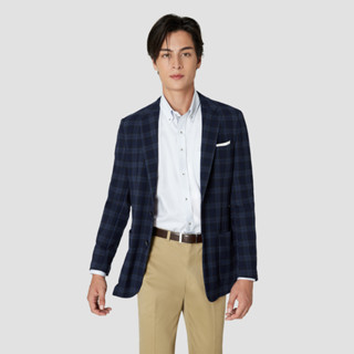 SUIT SELECT Seersucker Jacket (Navy)