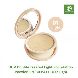 JUV แป้งทาหน้าผสมรองพื้น เบอร์ 01 - Light  Double Treated Light Foundation Powder SPF 30 PA+++ 01 - Light (9g)