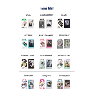Fujifilm Instax Mini Film (10Pcs/Pack) ฟิล์มสำหรับกล้องอินสแตนท์ 1แพ็ค ถ่ายได้ 10 รูป มีสีกรอบภาพให้เลือกหลายสี ของแท้