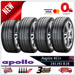 245/45R18 Apollo Aspire4G+ |2,4 เส้น| *ปี2023*-ส่งฟรี- ผ่อน0% ยางใหม่ /ยางอะพอลโล่