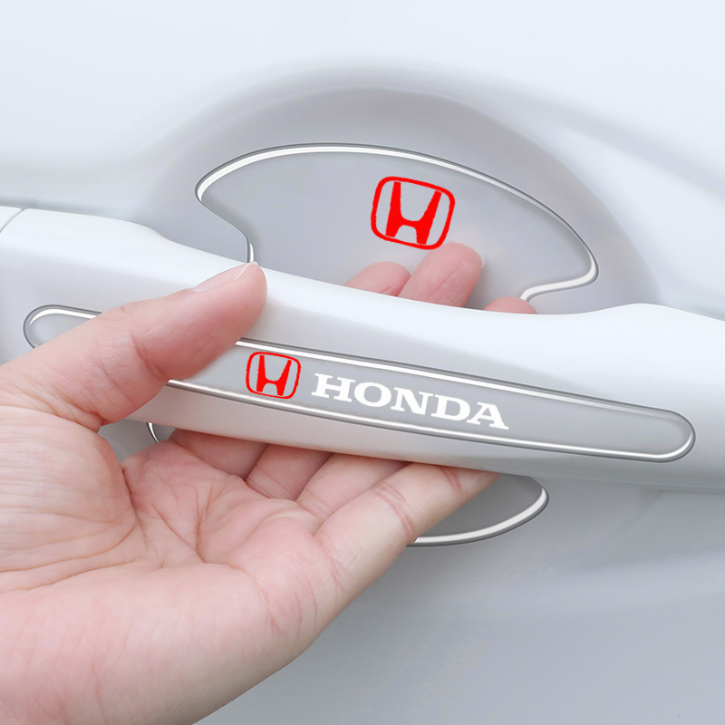 สติกเกอร์ป้องกันรอยขีดข่วนสำหรับรถยนต์สำหรับ Honda Accord City Civic HRV CRV Jazz CRZ CRIDER ฟิล์มป้องกันมือจับประตู