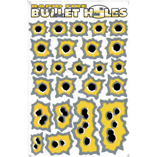 รอยกระสุน รูกระสุน สติกเกอร์แต่งรถ ติดรถยนต์ รถมอเตอร์ไซค์,Bullet Holes Sticker Sponsor Racing Stickers Size: 27 x 18cm