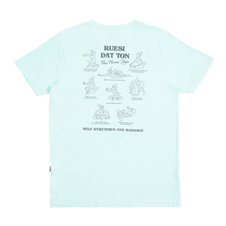 MAHANAKHON T-Shirt Ruesi Dat Ton Mint  เสื้อยืดลายฤาษีดัดตน Lets Massage สีเขียวมิ้นท์