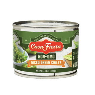 Casa Fiesta Diced green chilli 4oz. พริกเขียวหั่นเต๋าผสมกระเทียมปรุงรส 113กรัม จาก อเมริกา🇺🇸