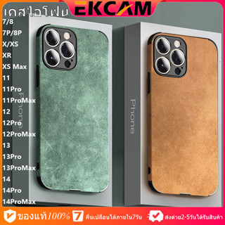 🇹🇭Ekcam วัสดุหนังแกะ เคสไอโฟน iPhone 14 13 12 11 pro promax 7 8 พลัส plus ซองหนัง PU หนังแกะหรูหรา phone case X XS XR