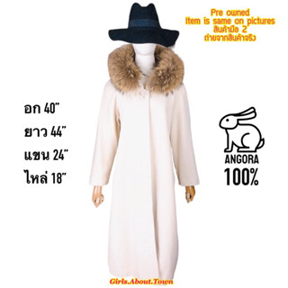 โค้ทกันหนาว Angora 100% แต่งเฟอร์ขนแรคคูน