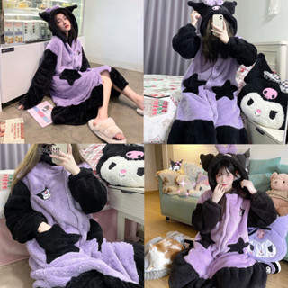 พร้อมส่ง💜ชุดน่ารัก Kuromi คุโรมิ สีม่วงดำน่ารัก ชุดแฟนซี ชุดปาร์ตี้ ชุดกันหนาวเสื้อกันหนาว ชุดคอสเพลย์ ชุดมาสคอต ชุดนอน