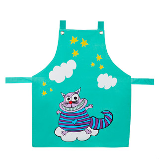 SuperSOSO! ผ้ากันเปื้อน ผ้ากันเปื้อนทําอาหาร Boy-ish Aprons ขนาด 67 x 77 (ซม) ฝ้าย รูปแบบที่ชัดเจน ผ้ากันเปื้อนน่ารัก