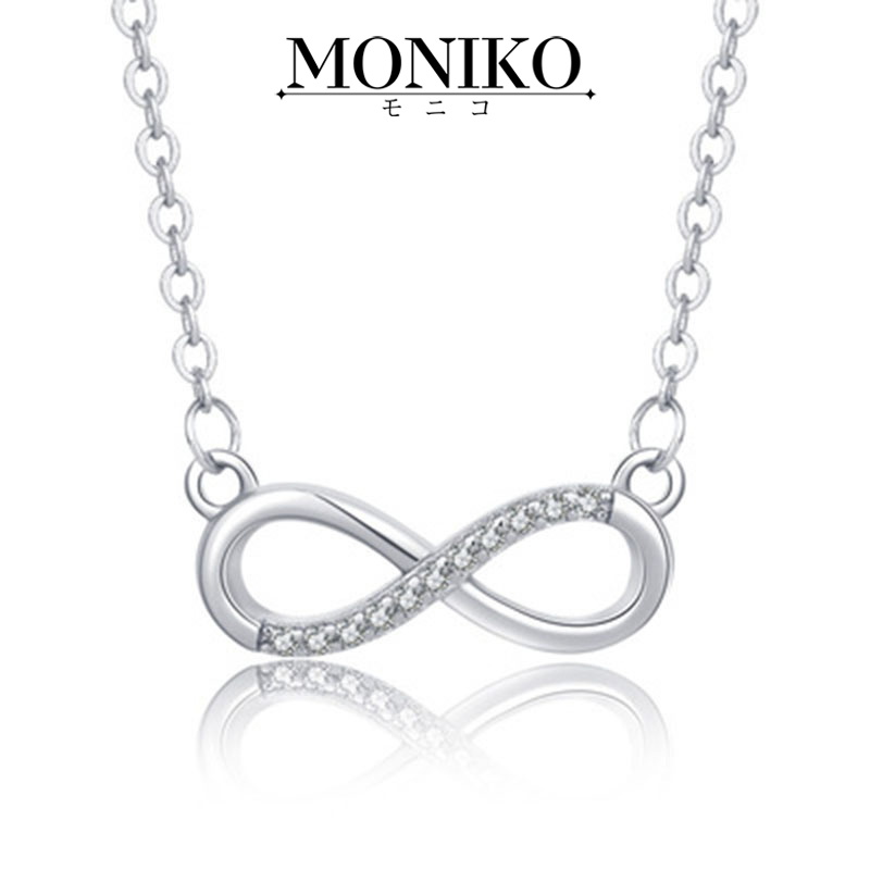 MONIKO การออกแบบดั้งเดิม เครื่องประดับของผู้หญิง สร้อยทองคำขาว Eterinary Love