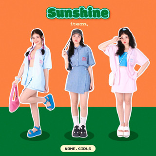 kome.girls กรอกโค้ดลด 45.- 🏷꒰KOMESEP45꒱ เสื้อเชิ้ตแขนสั้น / กระโปรงกางเกง รุ่น Sunshine top / Sunshine skort