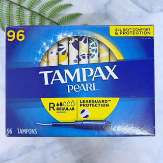 Tampax - Pearl Regular Plastic Tampons 96 Count ผ้าอนามัยแบบสอด เหมาะกับวันมาปกติ