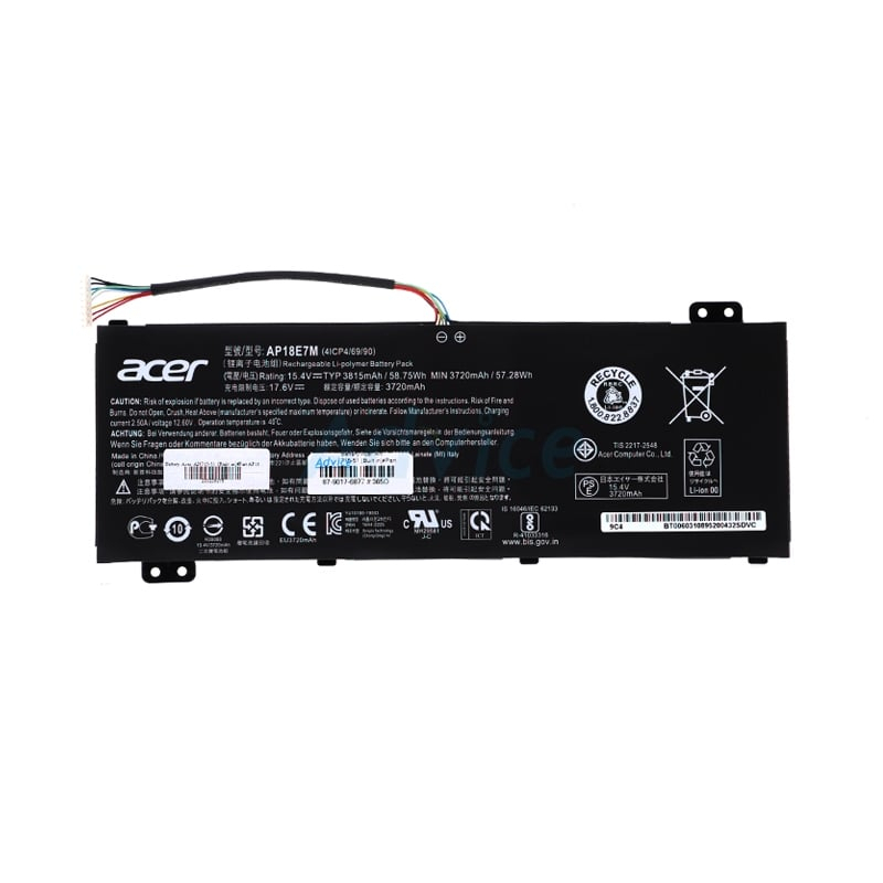 Battery Acer AN715-51 (Built in)#Part AP18E7M 'Genuine' แบตเตอรี่ แบตสำรอง แบตโน๊ตบุ๊ค แบตเเล็ปท็อป 