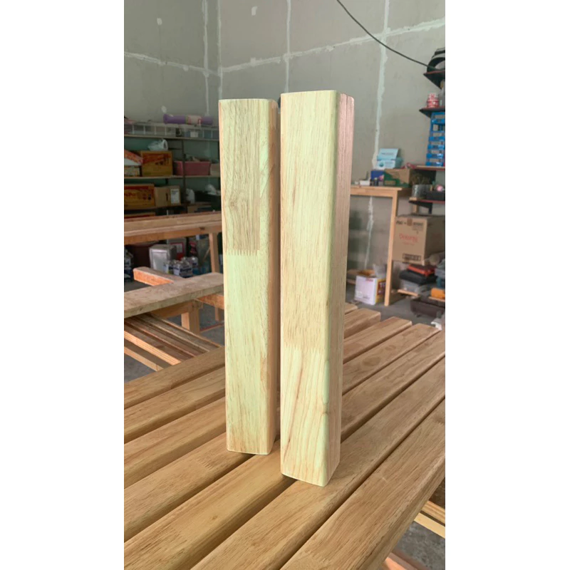 ท่อนไม้ยางพารา สำหรับทำขาโต๊ะและงาน DIY เคลือบยูรีเทนกันน้ำ