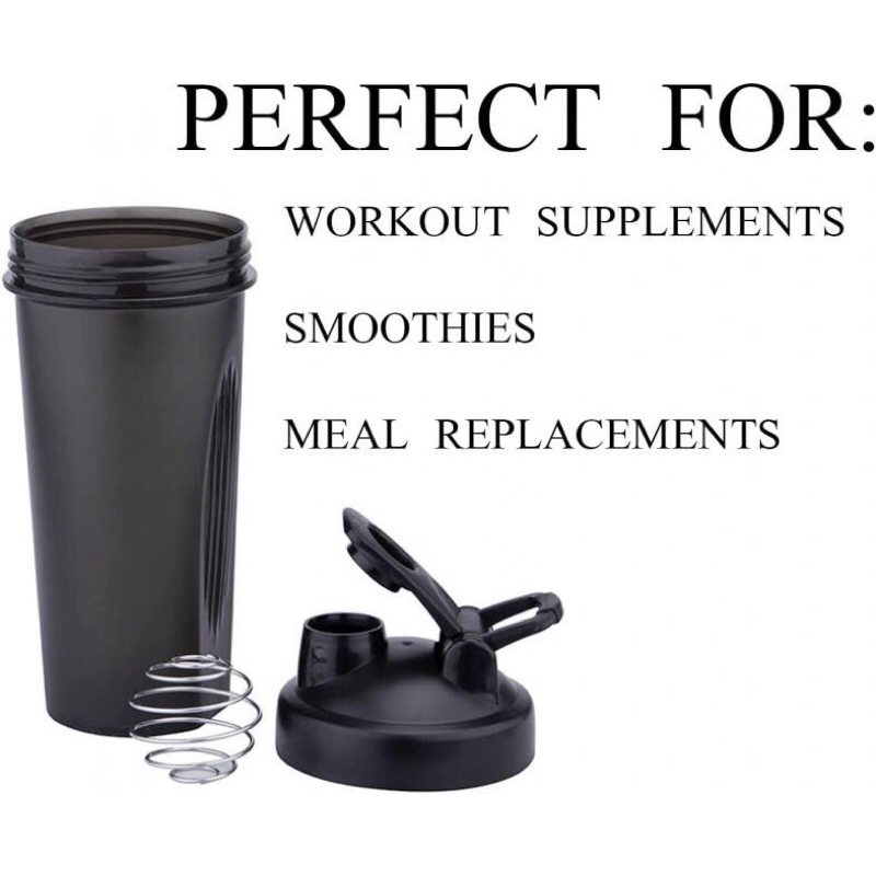 Bottle Whey Protein Shaker กระบอกเช็คผสมเวย์โปรตีน ขนาด600ML