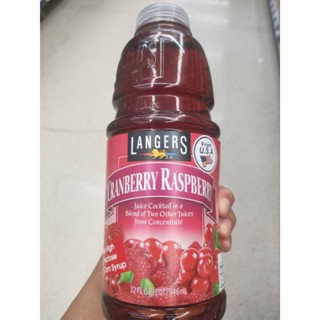 Langers Cranberry Raspberry น้ำผลไม้ 15% แครนเบอร์รี่,ราสพ็เบอร์รี่,องุ่น,แอปเปิ้ล  946 ml ราคาพิเศษ