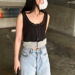 Terier crop - black เสื้อครอป