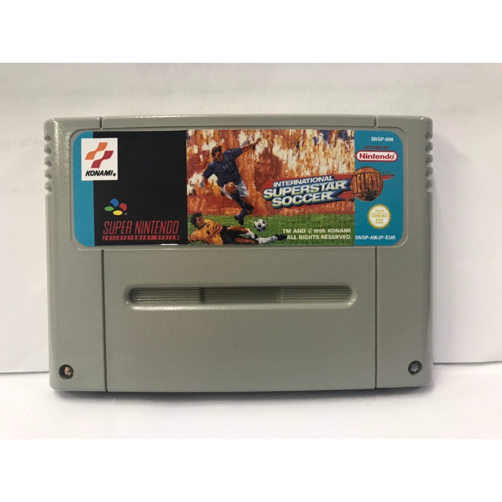 ตลับ SFC International Superstar Soccer Deluxe วินนิ่ง 2 ภาษาอังกฤษ พิเศษอัพเดท รายชื่อจริง ยุค 90 (
