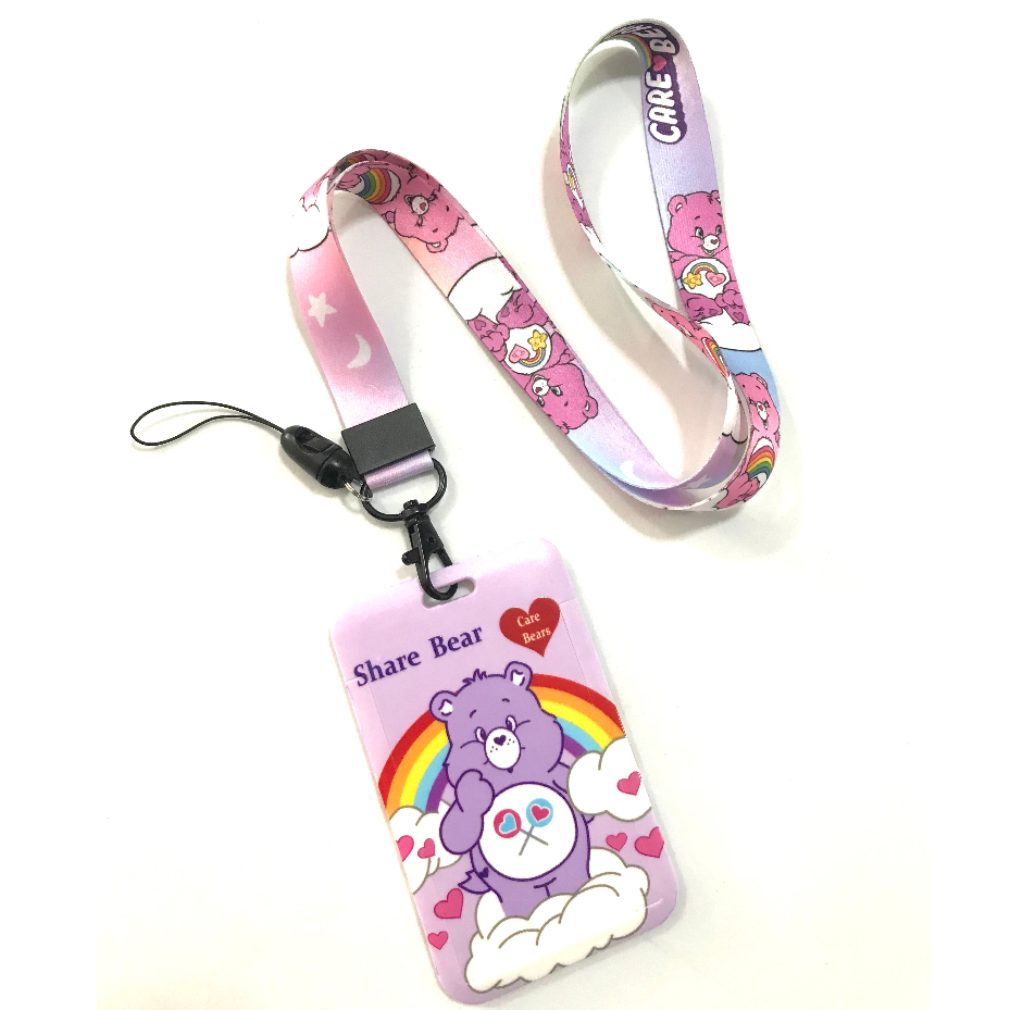 BEAR  PP สายคล้องคอ สายคล้องบัตร ซองใส่บัตร ที่ใส่บัตร พร้อมสายคล้องคอ (2cm) ลาย BEAR  PP  สวย  สำหร