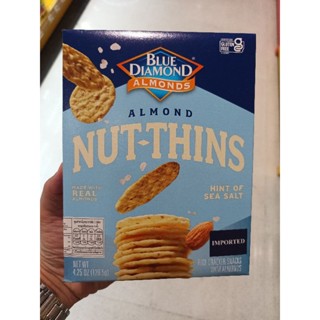 Blue Diamond Nut Thins Almond ข้าวอยกรอบ ผสมอัลมอนด์ รสเกลือทะล 120กรัม ราคาพิเศษ