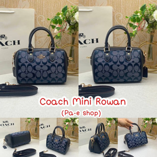 Coach สีกรม กระเป๋าสะพายข้าง Mini Rowan CH-370 กระเป๋าถือสุภาพสตรี กระเป๋าหมอน หนังแท้ งานสวยมาก