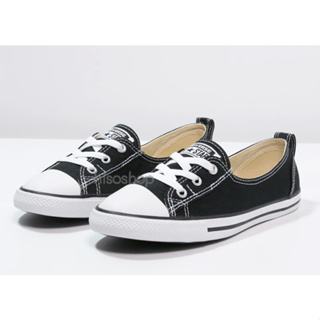 รองเท้าผ้าใบคอนเวิร์ส Converse all star ballet lace ox black สีดำ แบรนด์แท้ shop 100% พร้อมกล่อง+ป้ายครบ