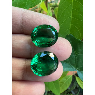 Lab emerald oval 9x7 mm Hardness 7