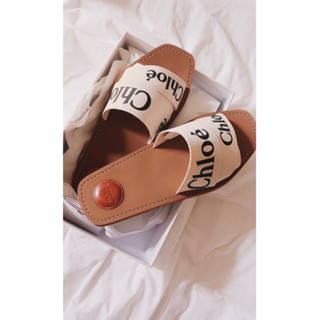 รองเท้าแตะ Chloé Womens Woody Logo Slide Sandals 💗ไซต์ใหญ่ถึง 42💗📍พร้อมส่ง📍