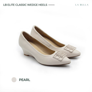 LA BELLA รุ่น LB ELITE CLASSIC WEDGE HEELS - PEARL