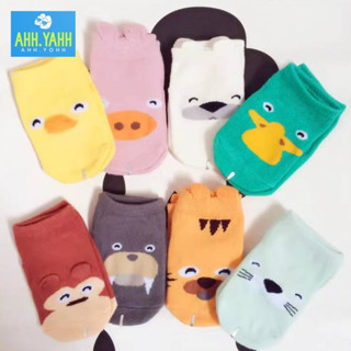 ahhyahhshop ถุงเท้าเด็กลายการ์ตูนน่ารักๆ ถุงเท้าเด็ก ถุงเท้าเด็ก KIDs SOCK ถุงเท้าเด็กแรกเกิดถึง2ขวบ ถุงเท้ามีกันลื่น