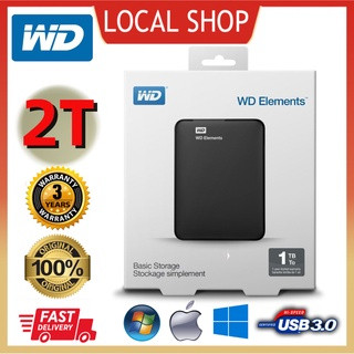 Western Digital HardDisk 1TB 2TB HDD Expansion ฮาร์ดดิสก์  External Hard Disk External Hard Drives ฮาร์ดดิสก์แบบพ