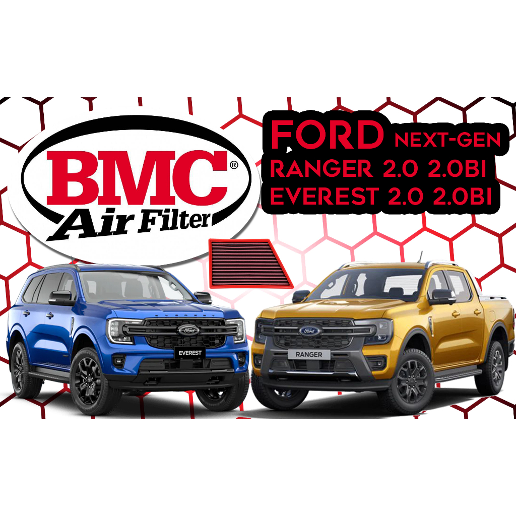 กรองอากาศ BMC Ford Next Gen Ranger 2.0 2.0 Bi-Turbo, Raptor 2.0Bi-Turbo, Everest 2.0 2.0 Bi-Turbo (Made in Italy)