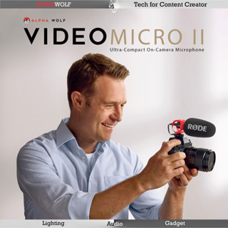 RODE VideoMicro II Ultra-Compact On-Camera Microphone ไมค์ติดหัวกล้อง ใช้ได้ทั้งกล้องและมือถือ ประกันศูนย์ 1 ปี