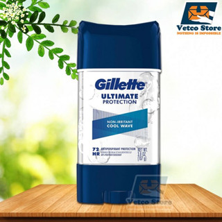 ใหม่ล่าสุด Gillette Ultimate Protection Non-Irritant กลิ่น cool wave ขนาด 3.8 oz.(107 g.) รุ่น 6 in 1