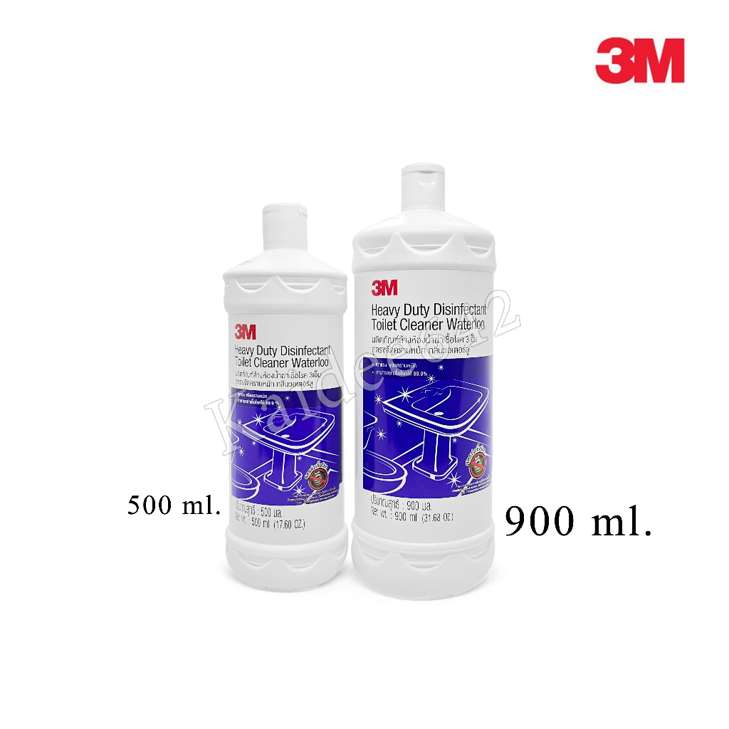3M Disinfectant Toilet Cleaner Waterloo 900 ML. น้ำยาล้างห้องน้ำสูตรฆ่าเชื้อโรคได้ 99% ขวดใหญ่ 900 ml.