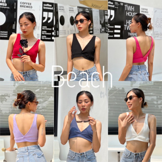 🌷GoodLucky🌷(Beach Bra) บราคอวี บิกินี่ เสื้อสายฝอ